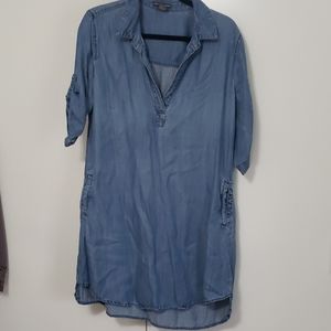 Chambray shirt dress